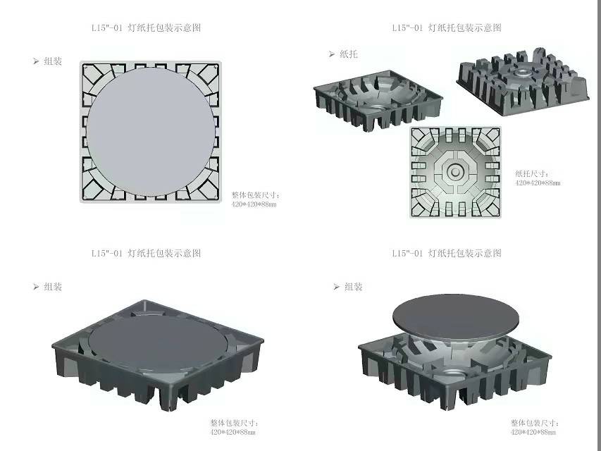 燈紙托包裝示意圖